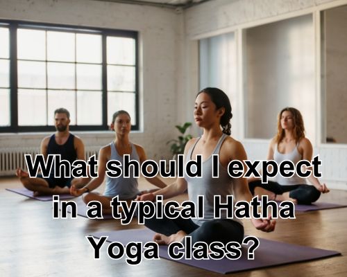 a typical hatha yoga class set up