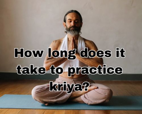 Focused Kriya Yoga practice in studio light.