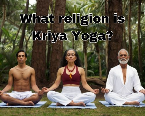 Kriya Yoga in nature, surrounded by trees.