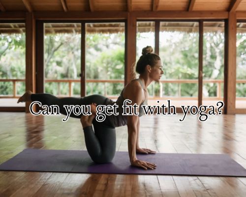 a fit woman doing yoga
