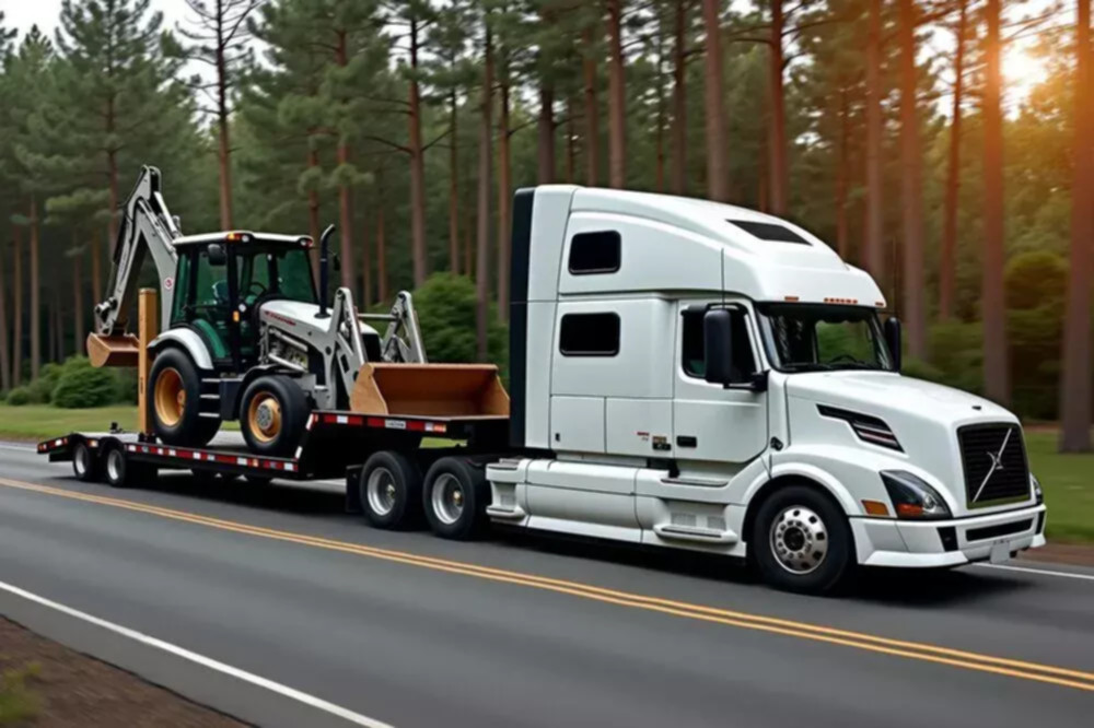 Heavy Hauling Truck On Road